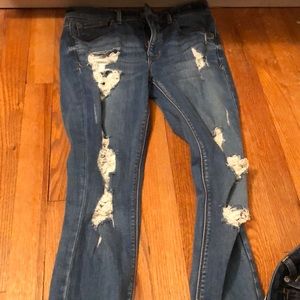 express ankle legging mid rise jeans